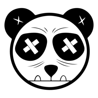 Tough Panda Decal (Black)